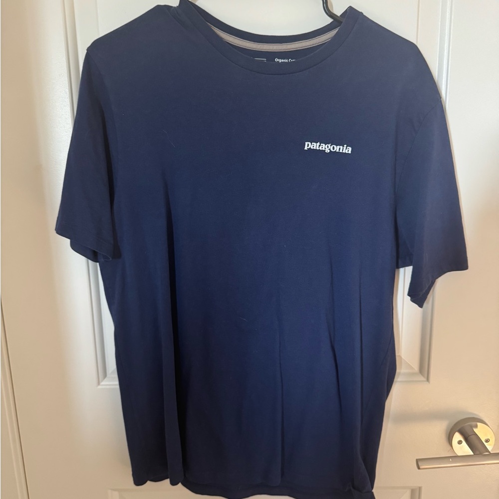 Patagonia Men's Organic Cotton Navy Tee (Size S)